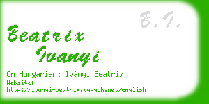beatrix ivanyi business card